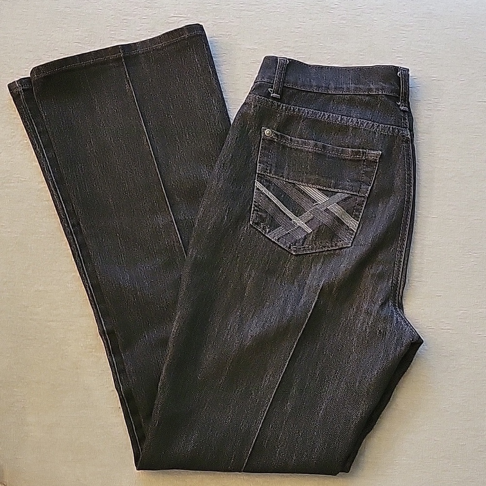 JEANSTAR premium denim dark wash jeans in size 8. Straight legged.